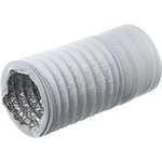 Ø 160mm / 3m PVC Aluminium Flexible Ducting - White Ventilation Duct Hose for Tumble Dryer, Cooker Hood, Extractor Fan, Air Conditioner