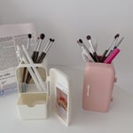 Makeup Brush Storage Box Mini Cosmetic Cotton Container Refrigerator Shape BST