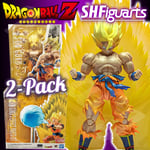 SH FIGUARTS 2-PACK : LEGENDARY SUPER SAIYAN GOKU + EFFECT PARTS SET ✅ 100% Neuf