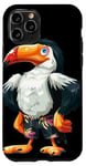 Coque pour iPhone 11 Pro Motif oiseau de mer cool avec maillot de bain pour la plage et les vacances