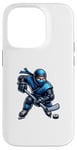 Coque pour iPhone 14 Pro Joueur ninja de hockey sur glace