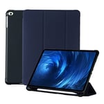 Compatible avec iPad (12,9"), étui de Protection en Forme de Y avec Fente pour Stylo, matériau Acrylique, Bleu foncé