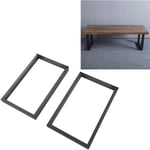 Ikodm - Pieds de table en métal de rechange pour tube carré robuste en fer pour bureau, établi, meubles de bricolage - Lot de 2