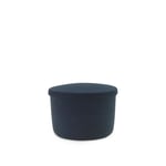 Normann Copenhagen - Hide Storage Pouf Small - Steel Blue - Istuinrahit - Simon Legald - Sininen - Muovi