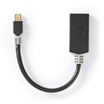 Nedis Mini DisplayPort kaapeli | DisplayPort 1.4 | Mini DisplayPort Uros | HDMI™ Ulostulo | 48 Gbps | Kullattu | 0.20 m | Pyöreä | PVC | Antrasiitti | Ikkunallinen laatikko