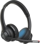 Go Work Casque Bluetooth Sans Fil Avec Micro - +45H D'Autonomie, Casque Audio Bluetooth Avec Connexion Multipoint Pour Pc, Ordinateurs, Portables - Casque Pc Avec Ou Sans Fil Pour Télétravail