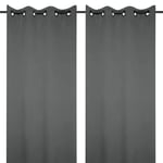 Lovely Casa Blackout Curtain with Eyelets for Living Room or Bedroom Size 140 x 280 cm Anthracite – Blackout and Insulating Window Curtain or Dressing Room – Available in 3 Sizes for Home