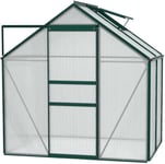 Serre De Jardin En Polycarbonate 4 Mm Et Aluminium Vert Émeraude Venus Longueur De 321 Cm