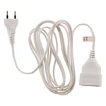 ZENITECH Rallonge électrique 5m 2x0.75mm² blanc