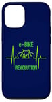 iPhone 12/12 Pro eBike Revolution Bicycle Electric Heartbeat Funny EKG Pulse Case