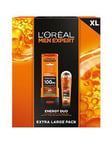 L'Oreal Paris Men Expert Energy Duo XL Gift Set For Him, Cleansing Face &amp; Body Hygiene Duo, Extra Large Gift Set for Men, One Colour, Men