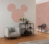 Komar Papier peint photo non tissé autocollant Motif Mickey Head Knotted – Dimensions : 125 x 125 cm (largeur x hauteur) – Disney, chambre d'enfant, papier peint, sticker mural