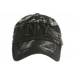 Casquette NY Vintage Noire Tie Dye en Coton Baseball Retro Fashion-Taille unique