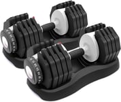 ATIVAFIT 12.5KG/20KG/25KG Adjustable Dumbbells Set with Anti-slip Handle 10 In 1