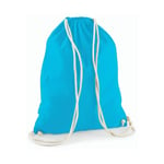 Westford Mill Cotton Gymsack - ryggsäck - Surf Blue - One Size