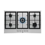 AEG 3000 Series 90cm 5 Burner Gas Hob with Wok Burner - Stainless Ste HGX95320SM