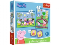 Trefl Pussel 2in1 + memos glada stunder Peppa Pig 93331 Trefl