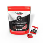 VITALDIN Sport Power Gummies Caffeine & Taurine – Quick & Sustained Energy – 80 mg Caffeine, 40 mg Taurine per Serving + Vitamin B6 – 30 Chewable Gummy Bites – Berries Flavour – Vegan