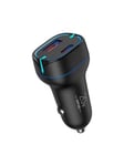 Vipfan Car charger C11 USB + USB-C PD 20W + QC 3.0 LED (black)