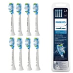 8-Pack Genuine Philips C3 Premium Plaque Control Brush Heads, White