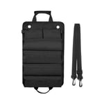 noir Sac à outils enroulable pour homme/femme, organiseur d'outils à roulettes durable et imperméable, bandoulière multifonctionnelle, sac à