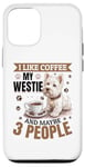 Coque pour iPhone 13 West Highland White Terrier Westie Dog Breed J'aime le café