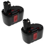 2 Batteries pour Bosch GSA 24VE GSB 24VE-2 GMC 24V GSA 24V 3,3Ah 24V