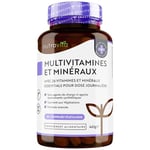 Multivitamines et Minéraux - 365 Comprimés (12 Mois) 26 Nutriments dont Zinc Fer Selenium Vitamine C A B D3 E K - Vitamines, Minéraux et Compléments Vegan Haute Absorption - Nutravita