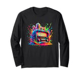 Splash Art Vintage Radio Antique Radios Long Sleeve T-Shirt