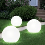 3x LED Boule Solaire Eclairage Extérieur Lampes Sphériques Pointe Brancher les