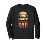 Best Camping Dad Ever Retro Vintage Style Fathers Day Party Long Sleeve T-Shirt