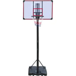 Angel Sports - Panier de Basket sur Pied 270-305 cm Noir et blanc a partir de 6 ans et + Facile à déplacer Jeux Plein Air Panier de Basket