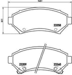 Bromsbelägg Brembo - Cadillac - Seville, Deville, Eldorado. Pontiac - Trans sport, Montana. Buick - Park, Regal. Opel - Sintra. Chevrolet - Venture