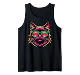 Retro Sunglasses York Chocolate Cat Tank Top