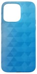 Coque pour iPhone 15 Pro Max Polygone Géométrie Océan Bleu Dégradé