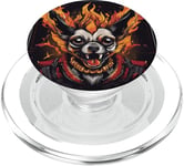 Punk Hellish Dog Sarcastic Hell Satanic Ironic Chihuahua PopSockets PopGrip pour MagSafe