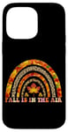 Coque pour iPhone 14 Pro Max Fall Is In The Air Léopard Feuilles Arc-en-ciel