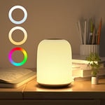 Hifree Night Light Baby Touch Lamps Bedside Dimmable Nightlight, LED Night Light Kids with Timer & RGB Changing & Memory, USB Rechargeable Portable Bedside Table Lamp for Bedroom Breastfeeding