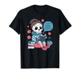 Book Reading Skeleton Death by Book Hangover Fun Books Lover T-Shirt