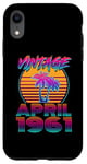 Coque pour iPhone XR 64 Years Old Retro Vintage Funny April 1961 64th Birthday