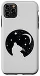 iPhone 11 Pro Max Cat Silhouette With Moon Starry Sky Vintage Retro Case