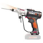 WORX - Perceuse-visseuse sans fil 20V double mandrin rotatif- Switchdriver - WX176.9 - 30 Nm 30mm bois (Livrée sans batterie ni chargeur, Set 6 accessoires, LED, )