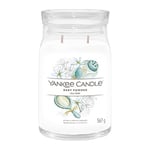 Yankee Candle Signature Bougie parfumée | Grande bougie en pot en poudre de bébé avec double mèche | Mélange de cire de soja à combustion longue | Cadeau parfait pour femme