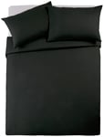 Habitat Easycare Plain Black Bedding Set - Kingsize