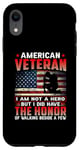 Coque pour iPhone XR American Veteran I Am Not A Hero US Flag Patriotic Veterans