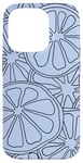 Coque pour iPhone 14 Pro Silhouette bleu clair motif agrumes