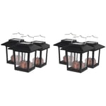 Cour Jardin led Scintillant Lanterne Suspendue Bougie Lumineuse Voie DéCoration ExtéRieure LumièRe Lampe Solaire