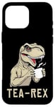 iPhone 16 Pro Max Funny Tea Rex Tee Dinosaur Design Tea Drinking Lover Graphic Case