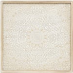 Déco murale Inspiration orientale en Bois blanchie 60 x 60 cm Atmosphera Beige