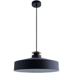 Suspension Lampe Salle à Manger Cuisine Lampe De Table à Manger Scandinave E27 Design t, Bois noir - Paco Home